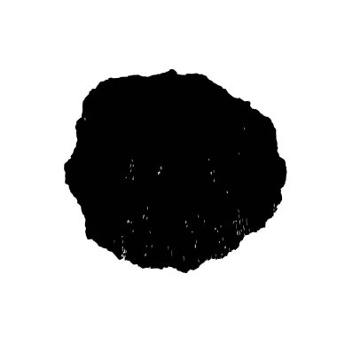 Beyaz arkaplanda soyut siyah fırça darbesi