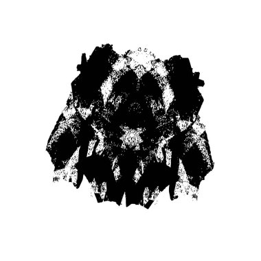 Beyaz arkaplanda soyut siyah fırça darbesi