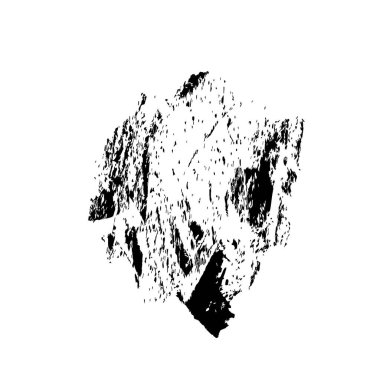 Beyaz arkaplanda soyut siyah fırça darbesi