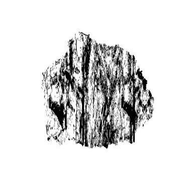 Beyaz arkaplanda soyut siyah fırça darbesi