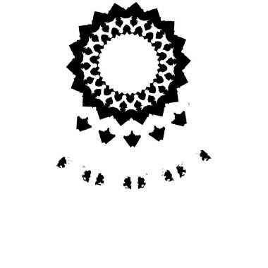 Beyaz arkaplanda soyut siyah fırça darbesi