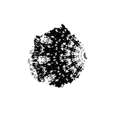 Beyaz arkaplanda soyut siyah fırça darbesi