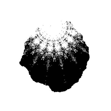 Beyaz arkaplanda soyut siyah fırça darbesi