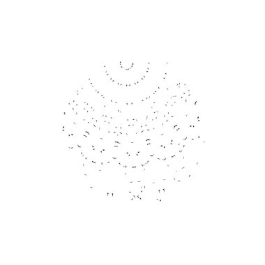 Beyaz arkaplanda soyut siyah fırça darbesi