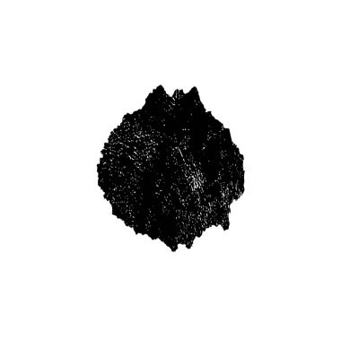 Beyaz arkaplanda soyut siyah fırça darbesi