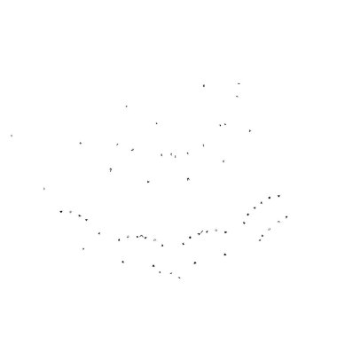 Beyaz arkaplanda soyut siyah fırça darbesi