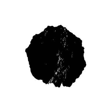 Beyaz arkaplanda soyut siyah fırça darbesi