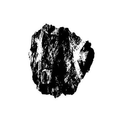 Beyaz arkaplanda soyut siyah fırça darbesi