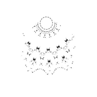 Beyaz arkaplanda soyut siyah fırça darbesi