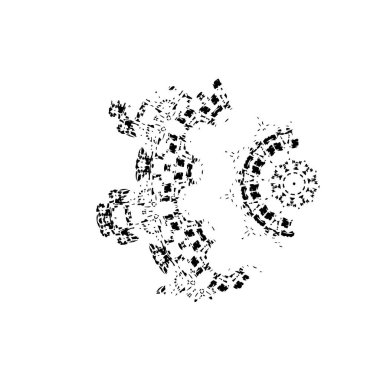 beyaz arkaplanda siyah mürekkep fırçası darbeleri