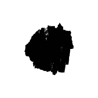 beyaz arkaplanda siyah mürekkep fırçası darbeleri