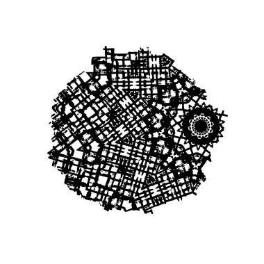 beyaz arkaplanda siyah mürekkep fırçası darbeleri