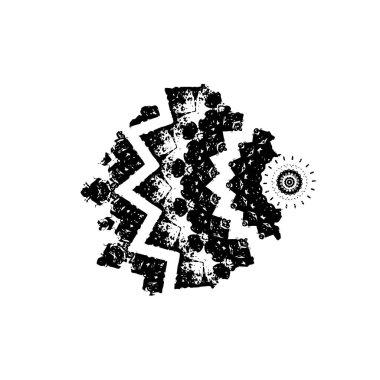 beyaz arkaplanda siyah mürekkep fırçası darbeleri