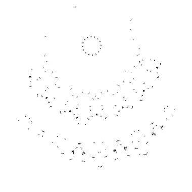 beyaz arkaplanda siyah mürekkep fırçası darbeleri