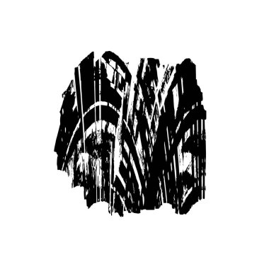 beyaz arkaplanda siyah mürekkep fırçası darbeleri