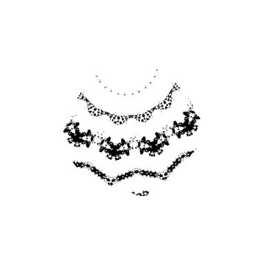 beyaz arkaplanda siyah mürekkep fırçası darbeleri