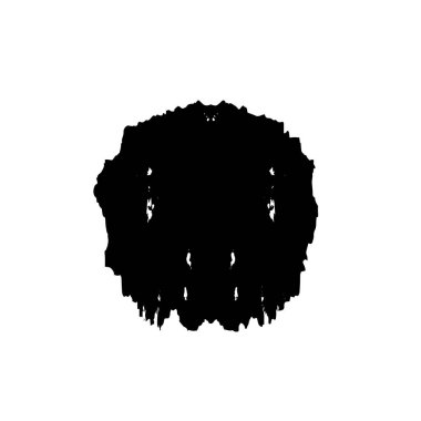 beyaz arkaplanda siyah mürekkep fırçası darbeleri