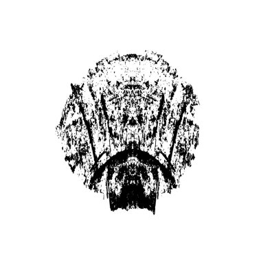 beyaz arkaplanda siyah mürekkep fırçası darbeleri