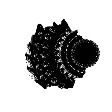 beyaz arkaplanda siyah mürekkep fırçası darbeleri