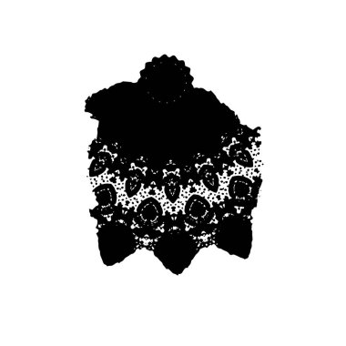 beyaz arkaplanda siyah mürekkep fırçası darbeleri