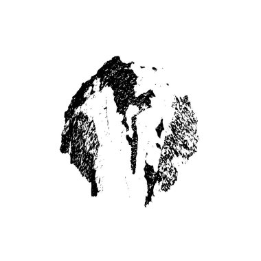 beyaz arkaplanda siyah mürekkep fırçası darbeleri