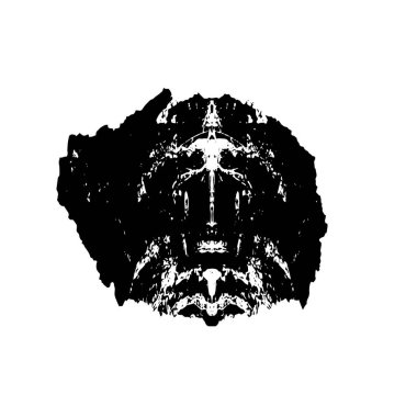 beyaz arkaplanda siyah mürekkep fırçası darbeleri