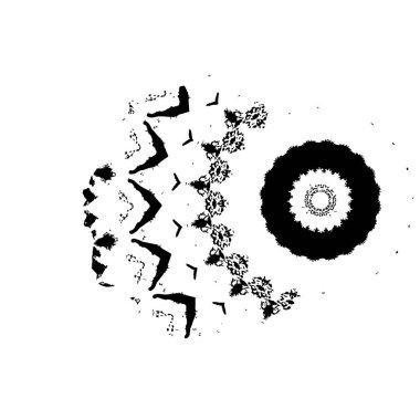 beyaz arkaplanda siyah mürekkep fırçası darbeleri