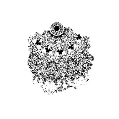 beyaz arkaplanda siyah mürekkep fırçası darbeleri