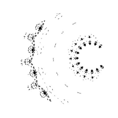 beyaz arkaplanda siyah mürekkep fırçası darbeleri