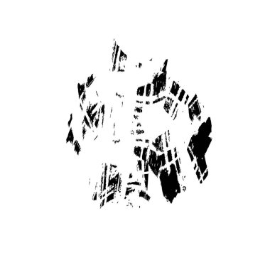 beyaz arkaplanda siyah mürekkep fırçası darbeleri