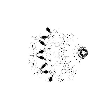 vektör siyah ve beyaz grunge arkaplan. tek renkli fırça darbesi