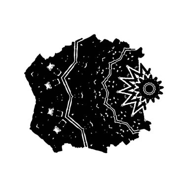 vektör siyah ve beyaz grunge arkaplan. tek renkli fırça darbesi