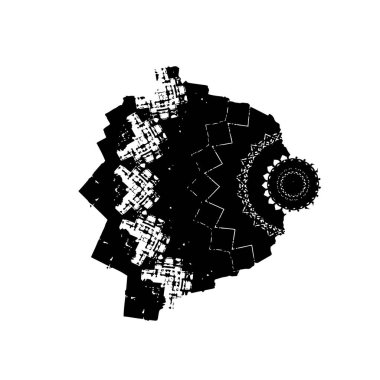 vektör siyah ve beyaz grunge arkaplan. tek renkli fırça darbesi