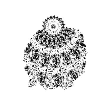 Beyaz arkaplanda siyah leke, vektör illüstrasyonu