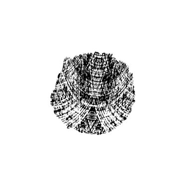 Beyaz arkaplanda siyah leke, vektör illüstrasyonu