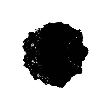 Beyaz arkaplanda siyah leke, vektör illüstrasyonu