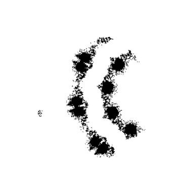 Beyaz arkaplanda siyah leke, vektör illüstrasyonu