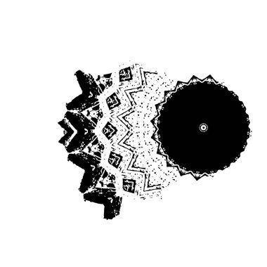 Beyaz arkaplanda siyah leke, vektör illüstrasyonu