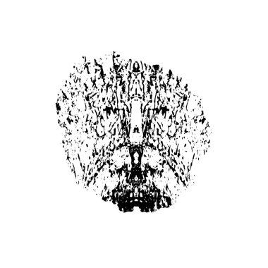 Beyaz arka planda siyah nokta. grunge soyut el boyaması ögesi 