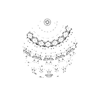 Soyut geometrik şekil. tasarım elemanı. vektör illüstrasyonu 