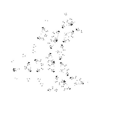 Gökyüzünde uçan kuş sürüsü, vektör illüstrasyon