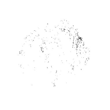 Beyaz arka planda siyah nokta. grunge soyut el boyaması ögesi 