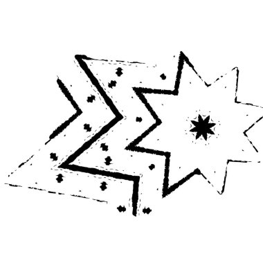 grunge desenli yıldız ve toz tasviri