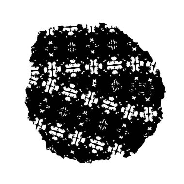 Monokrom elementlerle soyut desen. vektör illüstrasyonu