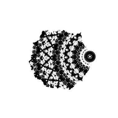 Monokrom elementlerle soyut desen. vektör illüstrasyonu