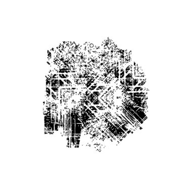 Monokrom elementlerle soyut desen. vektör illüstrasyonu