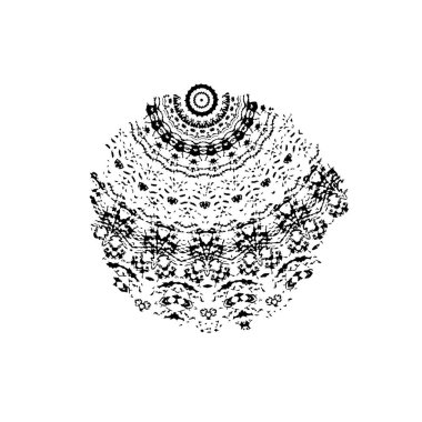 Beyaz arkaplanda soyut koyu geometrik çizim