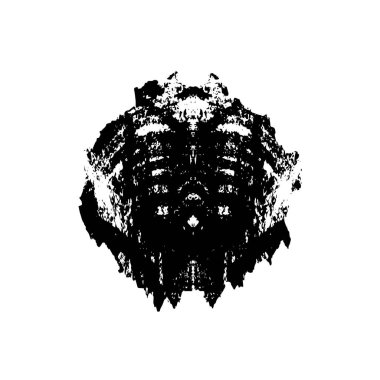 Beyaz arka planda siyah nokta. grunge soyut el boyaması ögesi 