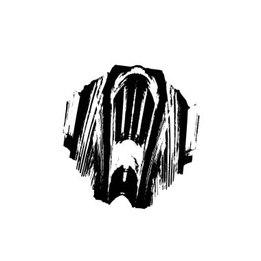 Monokrom elementlerle soyut desen. vektör illüstrasyonu