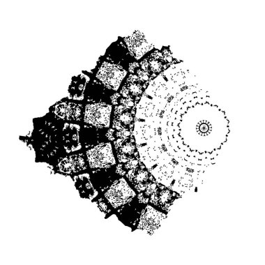 Monokrom elementlerle soyut desen. vektör illüstrasyonu